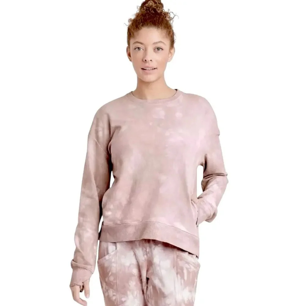 All in Motion Tie Dye Lounge Athletic Relaxed Fit Sweatshirt Size XL